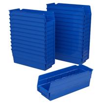 Caixas de armazenamento Akro-Mils 30120 Prateleira de plástico 12x4x4 cm Azul x24 Caixas de armazenamento Akro-Mils 30120 Prateleira de plástico 12x4x4 cm Azul x24