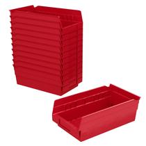 Caixas de armazenamento Akro-Mils 30130 Prateleira de plástico 12x6,5x4 cm vermelha 12 unidades Caixas de armazenamento Akro-Mils 30130 Prateleira de plástico 12x6,5x4 cm vermelha 12 unidades