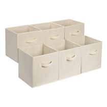 Caixas de armazenamento Amazon Basics dobráveis 33x33x33cm Bege x6