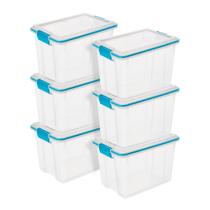 Caixas de armazenamento, caixa de vedação de esterilite, 20 litros, resistente às intempéries, pacote com 6