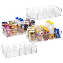 Caixas de armazenamento ClearSpace Plastic Pantry com divisórias removíveis
