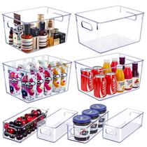 Caixas de armazenamento: conjunto organizador de cozinha empilhável SKTEET Clear, 8 unidades
