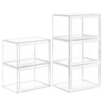 Caixas de armazenamento de plástico Clemate 24Qt com portas magnéticas x5