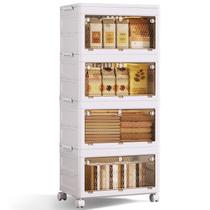 Caixas de armazenamento de plástico empilháveis QudraKast 37QT - 4 camadas Caixas de armazenamento de plástico empilháveis QudraKast 37QT - 4 camadas