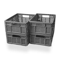 Caixas de armazenamento de plástico KINGSUSLAY 40x30x16cm, pacote com 4 Caixas de armazenamento de plástico KINGSUSLAY 40x30x16cm, pacote com 4