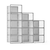 Caixas de armazenamento de sapatos Kuject X-Large Clear Plastic, pacote com 12 unidades, azuis