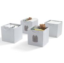 Caixas de armazenamento de tecido Delta Children Brannan Bear 30x30x30 cm, pacote com 4