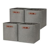 Caixas de Armazenamento DULLEMELO Cube 33cm - Conjunto de Cestos de Tecido para Armário