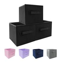 Caixas de armazenamento EBIGIC Kids 23x19x19cm, tamanho pequeno, tecido, pacote com 3 Caixas de armazenamento EBIGIC Kids 23x19x19cm, tamanho pequeno, tecido, pacote com 3