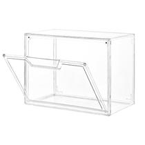 Caixas de armazenamento empilháveis Freebat Clear Acrylic com tampa 14,2x8,7x10,6 cm