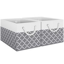 Caixas de armazenamento Fab Totes pacote com 2 Clover Grey 15x10x9,5 cm