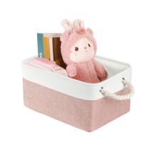 Caixas de armazenamento LordCom Fabric rosa-branco (30x21x16cm), 1 pacote Caixas de armazenamento LordCom Fabric rosa-branco (30x21x16cm), 1 pacote