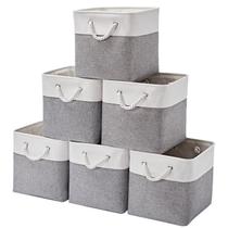 Caixas de armazenamento MidmmVick Cube 30x30cm, pacote com 6, brancas e cinza Caixas de armazenamento MidmmVick Cube 30x30cm, pacote com 6, brancas e cinza