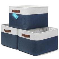 Caixas de armazenamento OrganiHaus Extra Large para prateleiras 40x33cm Navy Caixas de armazenamento OrganiHaus Extra Large para prateleiras 40x33cm Navy