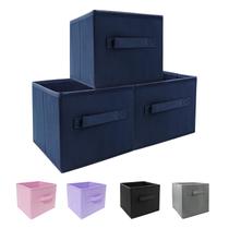 Caixas de armazenamento: organizador de tecido dobrável EBIGIC, 22x19x19cm, pacote com 3 Caixas de armazenamento: organizador de tecido dobrável EBIGIC, 22x19x19cm, pacote com 3