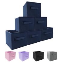 Caixas de armazenamento: organizador de tecido dobrável EBIGIC, 23x19x19cm, pacote com 6 Caixas de armazenamento: organizador de tecido dobrável EBIGIC, 23x19x19cm, pacote com 6