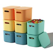 Caixas de armazenamento ORGIDOL Colorful, pacote com 8 tampas, 25x17,5x14,5 cm