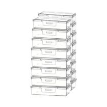Caixas De Armazenamento Plásticas Transparentes Com Tampas 12 Peças Organizador Multifuncional Para Caixas De Armazenamento Plásticas Transparentes Com Tampas 12 Peças Organizador Multifuncional Para