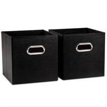 Caixas de armazenamento PRANDOM Leather Dobrable Cube 28x28x28cm pacote com 2
