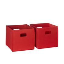 Caixas de armazenamento RiverRidge Folding com alças vermelhas, conjunto de 2