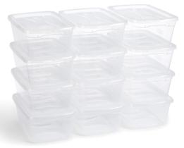 Caixas de Armazenamento Rubbermaid Cleverstore 6L - Pacote com 12 Unidades - Tampas com Trava Caixas de Armazenamento Rubbermaid Cleverstore 6L - Pacote com 12 Unidades - Tampas com Trava
