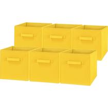 Caixas de armazenamento SIMPLE HOUSEWARE Dobrable Cube, 11 polegadas, amarelo, pacote com 6
