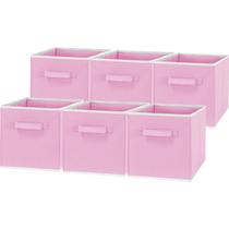 Caixas de armazenamento SIMPLE HOUSEWARE Dobrable Cube 28 cm rosa, pacote com 6