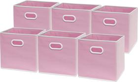 Caixas de armazenamento SIMPLE HOUSEWARE Dobrable Cube 28 cm rosa, pacote com 6