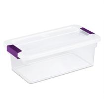 Caixas de armazenamento Sterilite ClearView 6Qt Plastic, pacote com 12