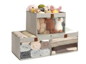 Caixas de armazenamento StorageWorks Extra Large com janela transparente, pacote com 3