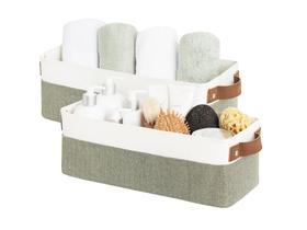 Caixas de armazenamento StorageWorks Narrow Green and White, pacote com 2