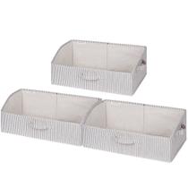 Caixas de armazenamento StorageWorks Trapezoid Organizer Box, pacote com 3
