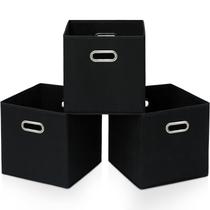 Caixas de armazenamento: tecido preto STOREONE, 11x11x11 cm, conjunto de 3 Caixas de armazenamento: tecido preto STOREONE, 11x11x11 cm, conjunto de 3