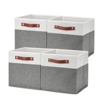 Caixas de armazenamento Temary Cube, pacote com 4, 11x11x11, tecido dobrável