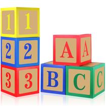 Caixas de balão Zhanmai ABC Alphabet Blocks para festa x6 Caixas de balão Zhanmai ABC Alphabet Blocks para festa x6