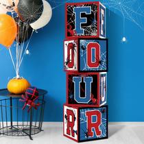 Caixas de balões de decoração Feifeiya Spider 4º aniversário x4 Caixas de balões de decoração Feifeiya Spider 4º aniversário x4