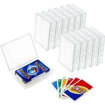 Caixas de baralho de cartas Caixa de armazenamento de plástico vazia 12 unidades Blulu Caixas de baralho de cartas Caixa de armazenamento de plástico vazia 12 unidades Blulu