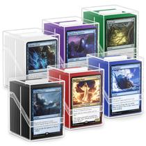 Caixas de baralho de cartas YScare Clear Commander com mangas e divisórias