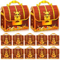 Caixas de baús Treasure Treat Chinco Pirate Theme Party (12 unidades) Caixas de baús Treasure Treat Chinco Pirate Theme Party (12 unidades)