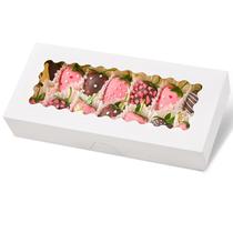 Caixas de biscoitos Kucoele 30 unidades com janela de 32x14x6cm para doces Caixas de biscoitos Kucoele 30 unidades com janela de 32x14x6cm para doces