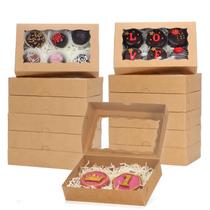 Caixas de biscoitos Romantic Baking, pacote com 100, marrons, 18x11x4cm Caixas de biscoitos Romantic Baking, pacote com 100, marrons, 18x11x4cm
