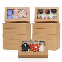 Caixas de biscoitos RomanticBaking, pacote com 50, faça você mesmo, montagem, marrom Caixas de biscoitos RomanticBaking, pacote com 50, faça você mesmo, montagem, marrom