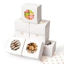Caixas de biscoitos Shallive 4x4x6,35 cm 50 unidades brancas com janela