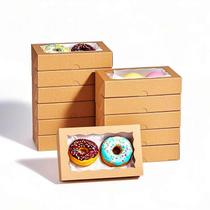 Caixas de biscoitos SL Shepack Brown com janela 20 unidades 18x11x4cm
