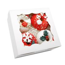 Caixas de biscoitos XINHPKGG, pacote com 20, 15x15x7,5 cm, padaria com janela