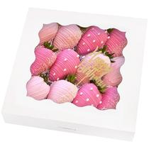 Caixas de biscoitos Yeplan, pacote com 10, com janela, 30x30x6cm, brancas