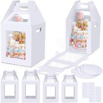 Caixas de bolo altas Naleyber para bolos Tier Cakes de 10 e 12 polegadas, pacote com 4