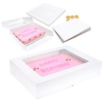 Caixas de bolo Huoshange Auto-Popup, retangulares grandes, pacote com 6