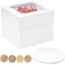 Caixas de bolo MonYouge 30x30x30cm com tábuas de bolo, pacote com 3
