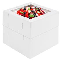 Caixas de bolo Moretoes 20 unidades com janela 20x20x20cm brancas Caixas de bolo Moretoes 20 unidades com janela 20x20x20cm brancas